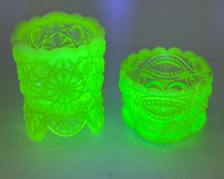 Vaseline Uranium Opalescent Toothpicks