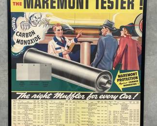 Maremont Muffler Advertising Framed Sign