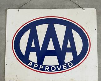 AAA Auto Club Approved Double Sided Sign