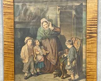 Tiger Maple Frame with Original Print