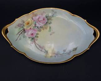 Limoges Hand Painted Dresser Tray