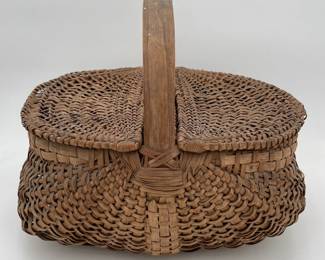 Early Basket with Double Hinged Lid
