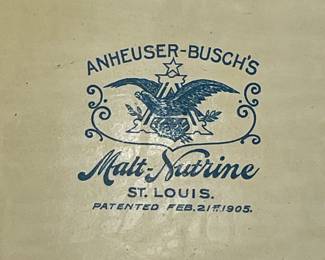 1905 Anheuser Busch Malt Nutrine Tin Art Plate