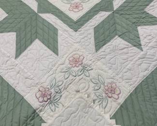Hand Stitched & Cross-Stitched Quilt