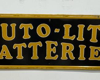 Large Auto-Lite Batteries Sign