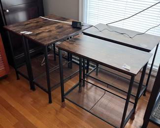 Wood and metal side tables
