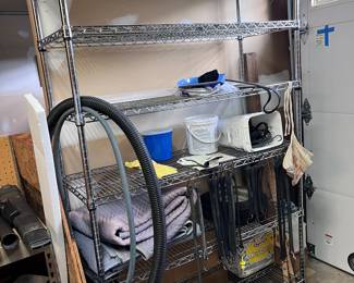 Adjustable metal shelving (4+ available)