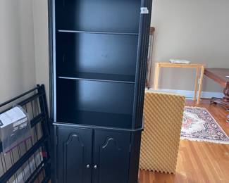 Black bookshelf