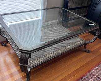 Glass top coffee table