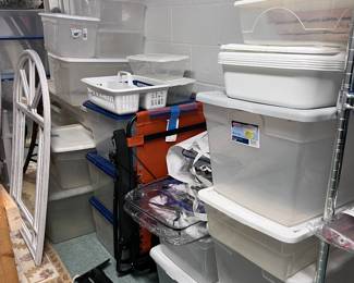 Tons of storage bins