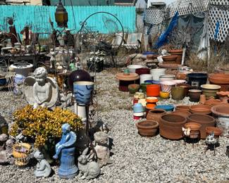 Sculpture, pots, and planters. All shapes and sizes! Makers include: Bauer, USA, Mexican and more!