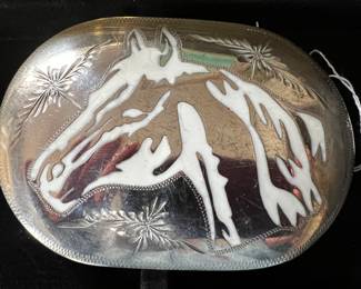 Sterling silver belt buckle