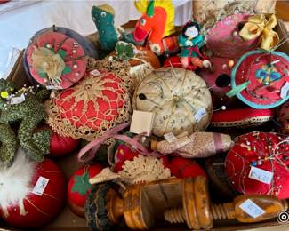 You will lots of sewing items including these pin cushions