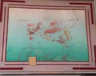 Peter Max, American (b.1937), "The Dream," lithograph, professionally matted, framed, and glazed