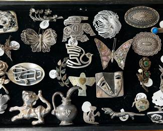 Great pins, many are sterling