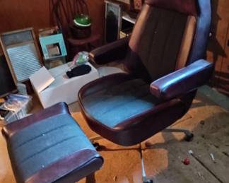 Modern chair with ottoman