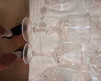 Water and wine goblets