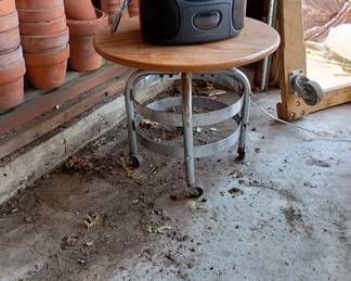 Modern stool on wheels