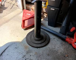 Steel base and stem for mounting power tools
