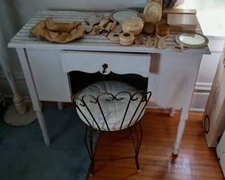 Vanity with chair
