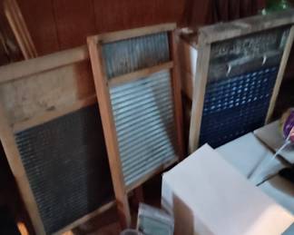 Antique vintage washboards, metal