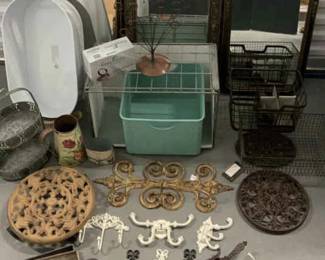 Vintage Antique And Newer Metal Decor
