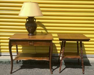 Antique Tables With Lamp