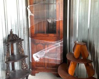 Corner Cabinet And Two Shelves
