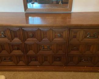 Nine Drawer Dresser With Mirror