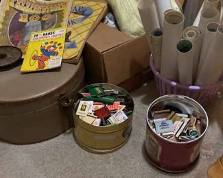 Collectibles Matches, Newspapers , Hatbox, Scrapbook, Calendars