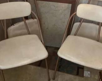 Retro Style Metal Card Table And Four Matching Chairs