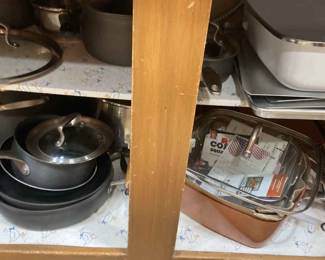 Lot Of Cookware Belgioue, Copper Chef, And More