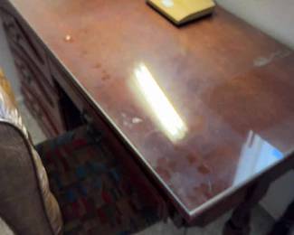 Desk, Chair, And Lamp