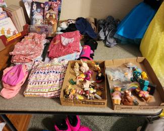 Children's clothing and stuffed animals