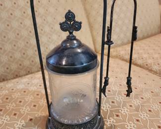 Elk glass pickle jar