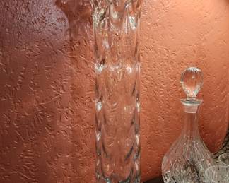 Fostoria Loop tall clear vase