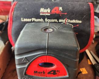 Laser plumb, square and chalkline