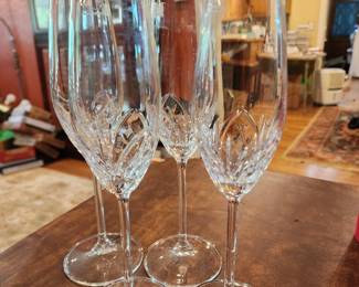 4 champagne flutes from Czech Republic