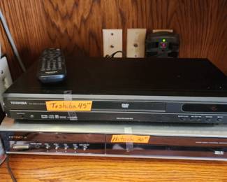 Toshiba DVD Player and Hitachi Audio Video Control Center