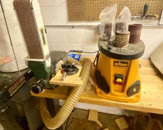 Triton Spindle Sander, Rikon Power Sander And Accessories
