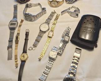 Mens Watches Tommy Hilfiger, Bulova, Citizens. Zippo Lighter