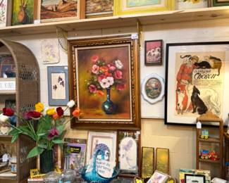 Gorgeous oils and framed art everywhere, if you need it we've got it.