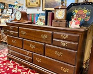 Gorgeous solid wood hutch.