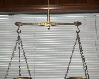 Large European Solid Brass Hanging scale