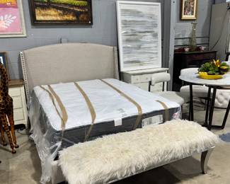 King Bed & Fuzzy Bench Orlando