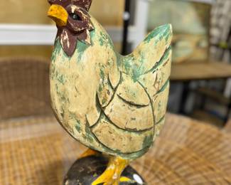 Wooden Chicken Decor