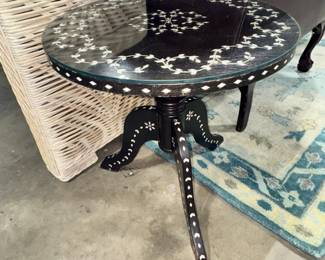 Inlaid Mother of Pearl Side Table Orlando
