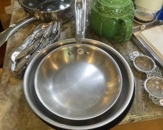 W116 - $15. All Clad stainless steel skillet. 8"