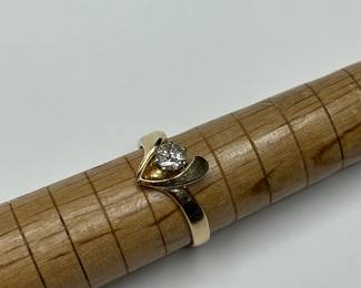 J4 - $325. Size 9. 14kt & diamond ring.