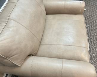 W39 - $950 each. *2 available* Smith Brothers Leather Chair and a half. Measures 49" wide x 40" deep x 37" tall. Both are in Very good condition. No rips / tears / holes etc.